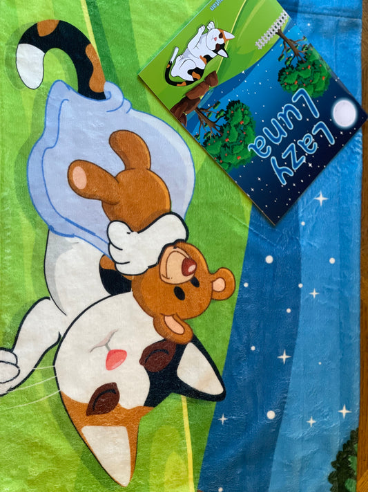 Lazy Luna Plush Blanket — Soft Velveteen Throw for Babies & Toddlers