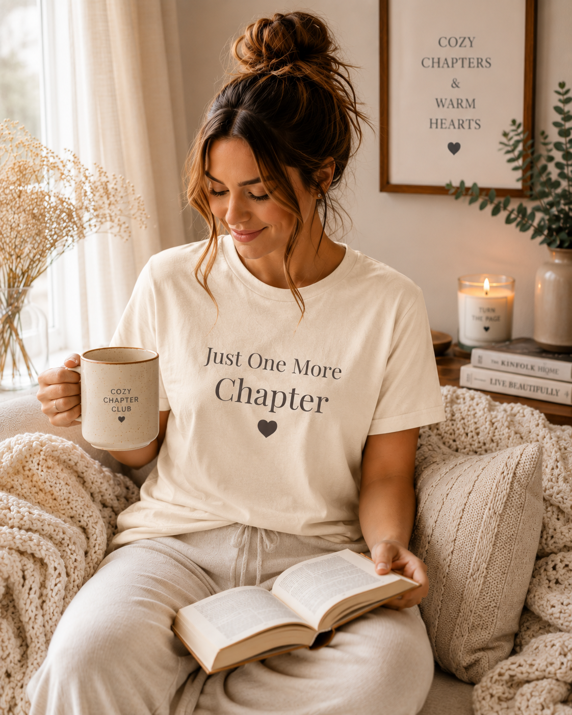 Just One More Chapter Book Lover T-Shirt | Bella+Canvas Tee