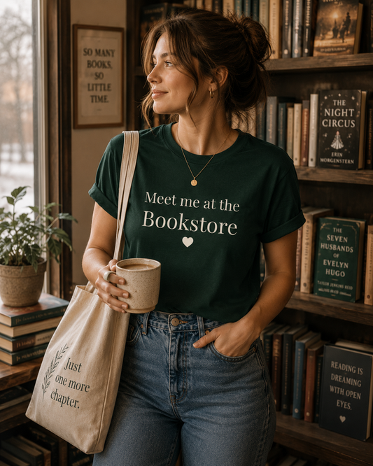 Meet Me at the Bookstore Bella+Canvas Book Lover T-Shirt